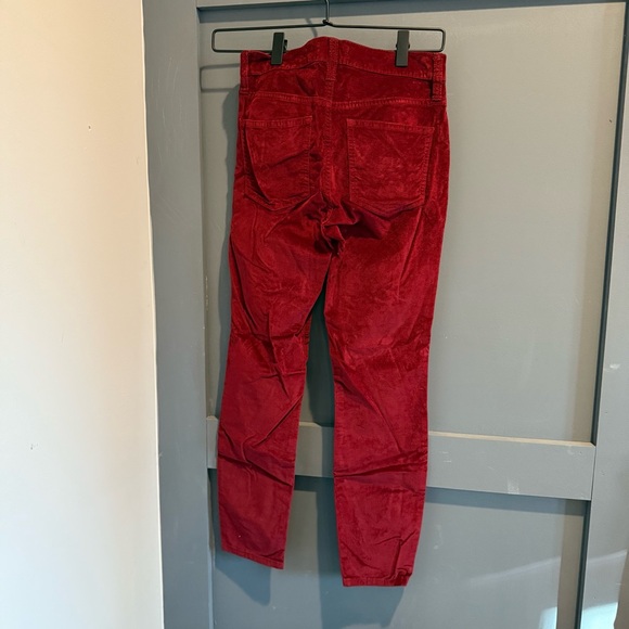 Red velvet j crew high rise toothpick pants - Picture 2 of 4